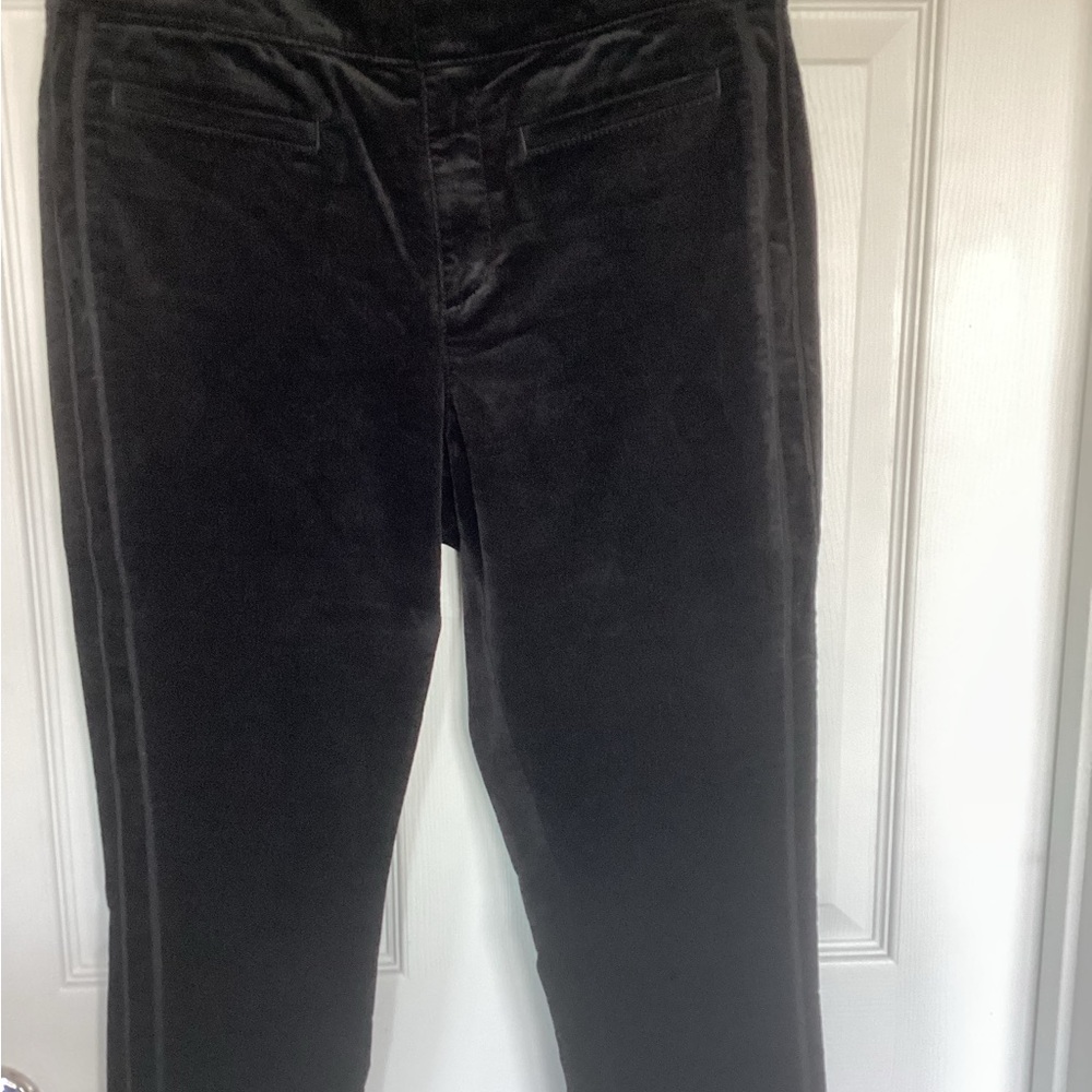 LOFT Velvet Black Straight Leg Pants